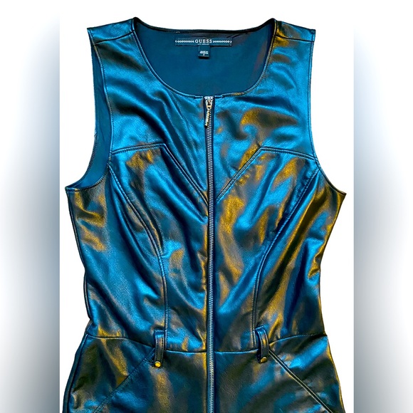 GUESS FAUX LEATHER JUMPSUIT - Picture 4 of 4